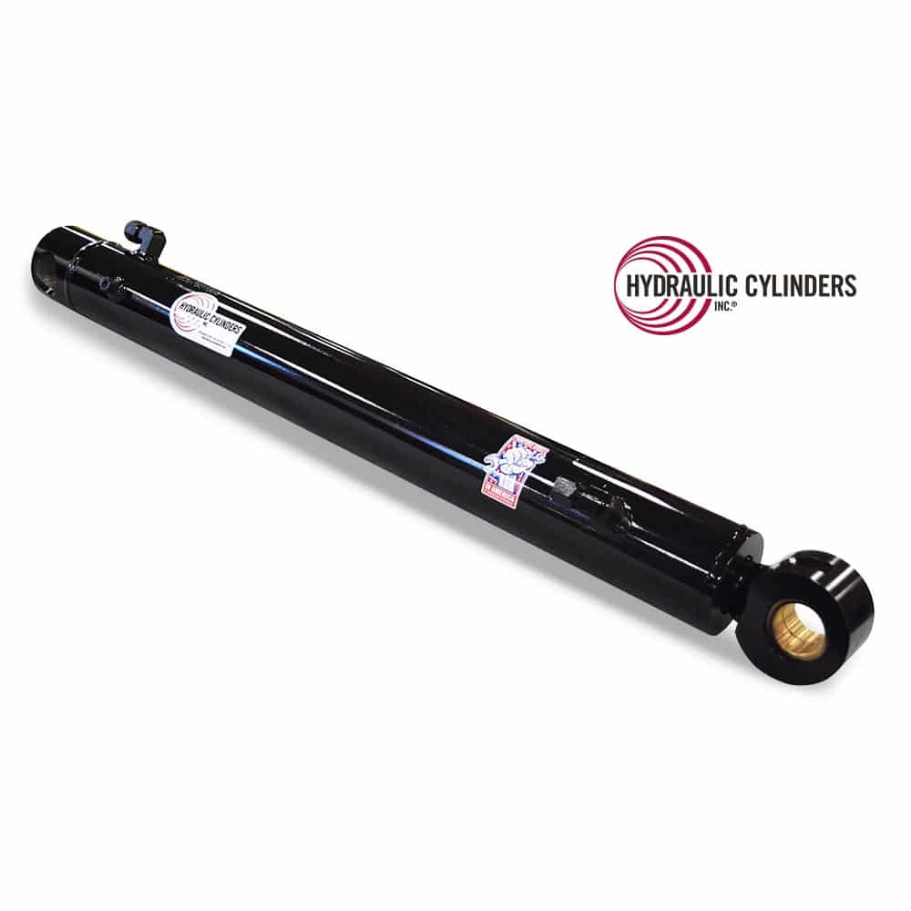 Welded Hydraulic Cylinder (Base Mount: Drilled Thru Base, Rod Mount: Cross-Tube), 3.00 Bore, 1.75 Rod, 23.875 Stroke
