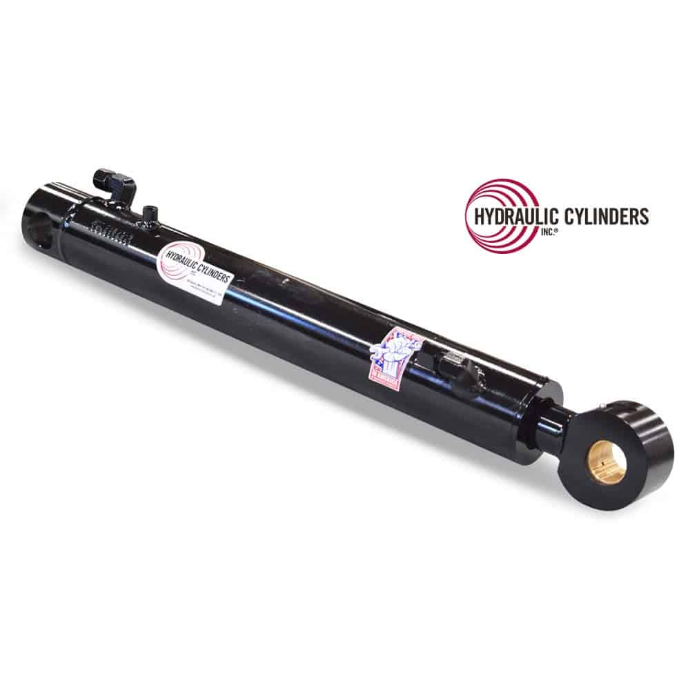 Welded Hydraulic Cylinder (Base: Drilled Thru Base, Rod: Cross-Tube): 2.75 Bore, 1.75 Rod, 18.375 Stroke, 35mm Pin