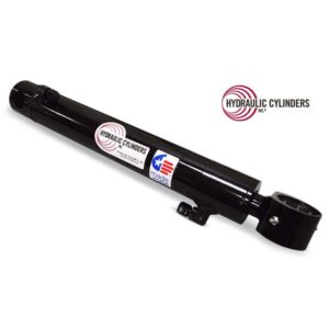 Welded Hydraulic Cylinder (Base Mount: Drilled Thru Base, Rod Mount: Cross-Tube), 2.25 Bore, 1.25 Rod, 11.875 Stroke