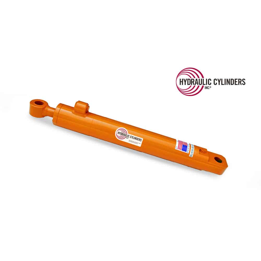 Welded Hydraulic Cylinder (Base Mount: Drilled Thru Lug, Rod Mount: Drilled Thru Lug), 2.75 Bore, 1.375 Rod, 14.563 Stroke